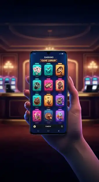 Interface de la ludothèque Gransino Casino affichant une variété de machines à sous et de jeux de table avec des graphismes colorés et des icônes de fournisseurs